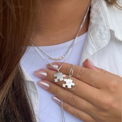 "BFF" 1 stk. puzzle i sterling slv