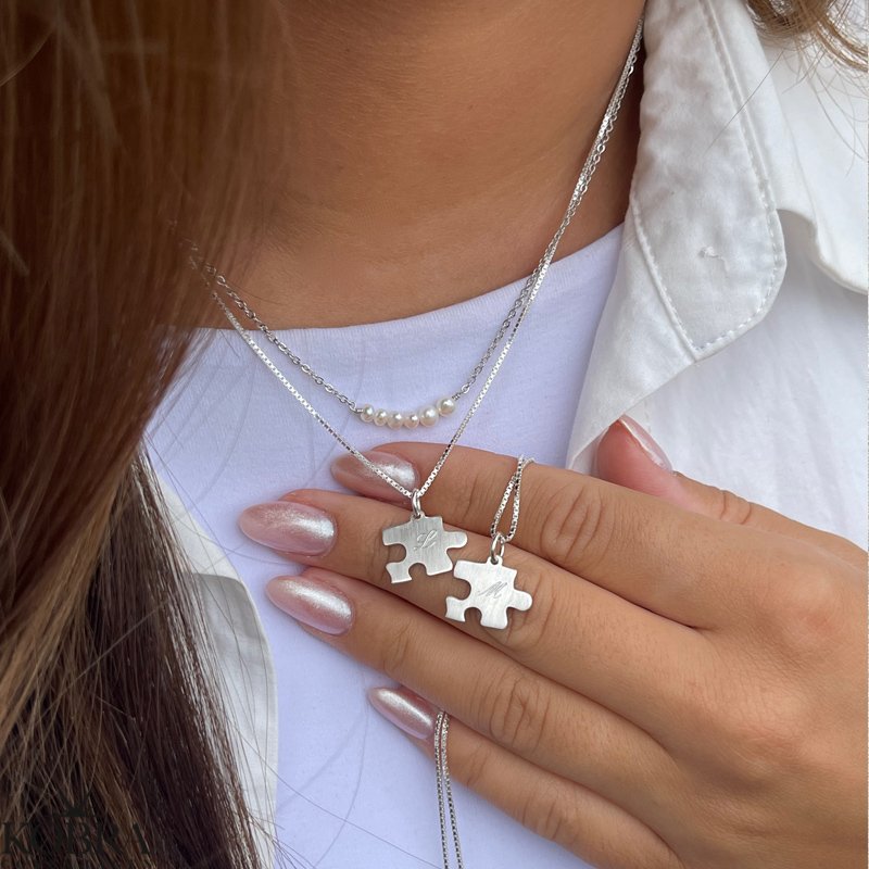 "BFF" 1 stk. puzzle i sterling slv