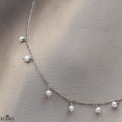"Balance" silvernecklace with real freshwater pearls