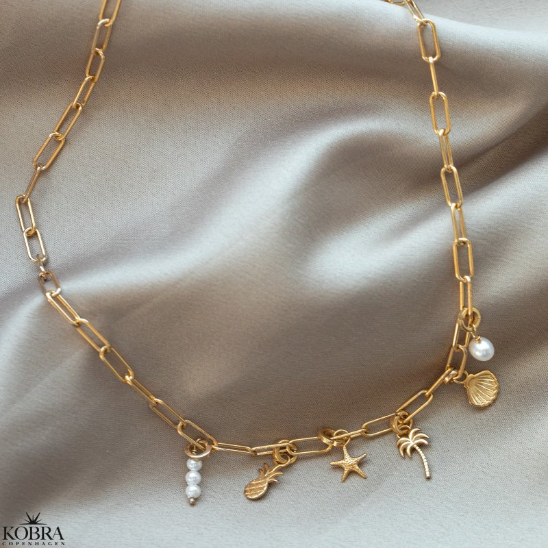 "California" gold necklace with your charms