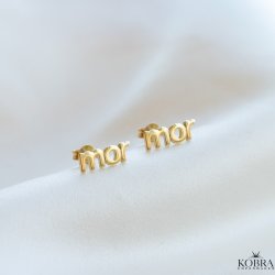 "MOR" �reringe i 18 karat forgyldt