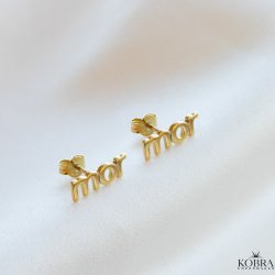"MOR" �reringe i 18 karat forgyldt