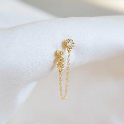 "Iris" guld k�de �rering til 2 huller (s�t)