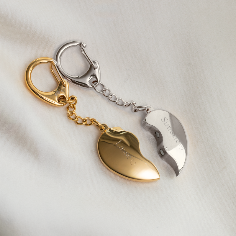 "Love-Link" keychain set with engraving