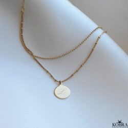 "Eternity" 2i1 guld halskde med din gravering