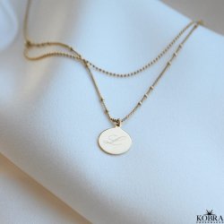 "Eternity" 2i1 guld halskde med din gravering