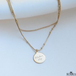 "Eternity" 2i1 guld halskde med din gravering