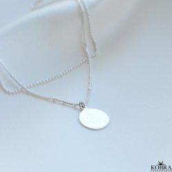 "Eternity" 2 in 1 necklace in silver with small amulet