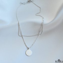 "Eternity" 2 in 1 necklace in silver with small amulet