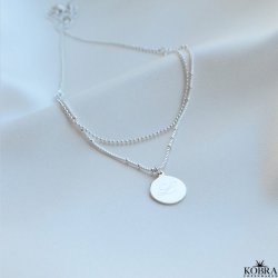 "Eternity" 2 in 1 necklace in silver with small amulet