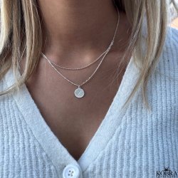 "Eternity" 2 in 1 necklace in silver with small amulet