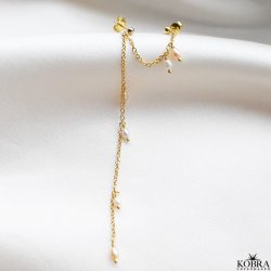 "Wilma" pearl earrings in gold for