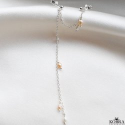 "Wilma" slv perle reringe til 2 huller i ret