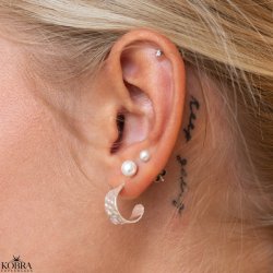 "Misty" brede hammerslede hoops i slv