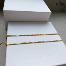 "Clinton" 2mm panzer halskde forgyldt med 18 karat til herre