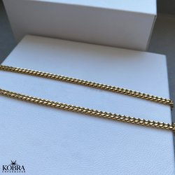 "Clinton" 3mm panzer halskde forgyldt med 18 karat til herre