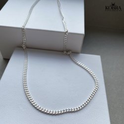 "Clinton" 3mm panzer halskde i sterling slv til herre