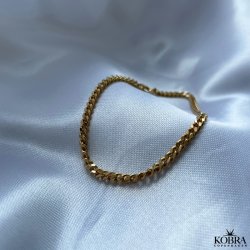 "Clinton" 3mm panzer armbnd forgyldt med 18 karat