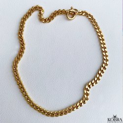 "Clinton" 3mm panzer armbnd forgyldt med 18 karat