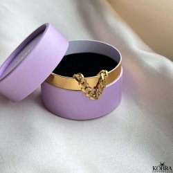 "Clinton" 18 karat forgyldt panzerkde ring