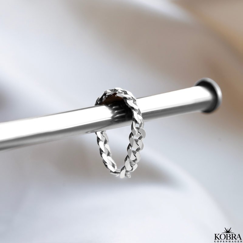 "Clinton" 5 mm panzerkde ring i sterling slv