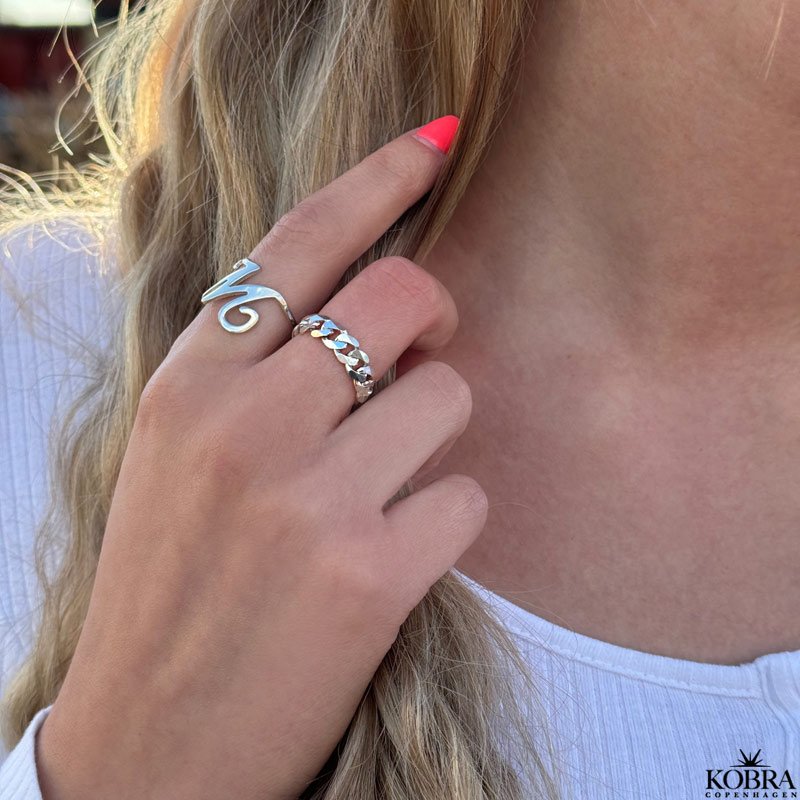 "Clinton" 5 mm panzerkde ring i sterling slv