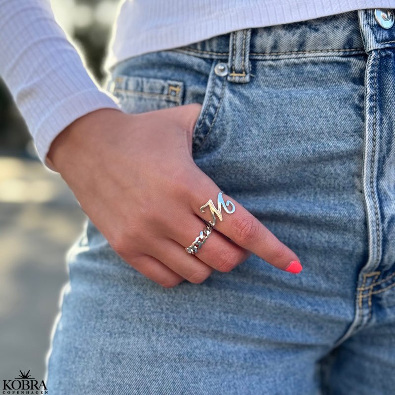 "Clinton" 5 mm panzerkde ring i sterling slv