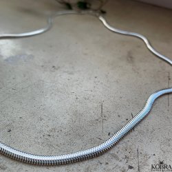 "Reece" 4 mm slange halskæde i sterling sølv