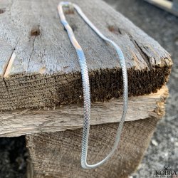 "Reece" 4 mm slange halskæde i sterling sølv