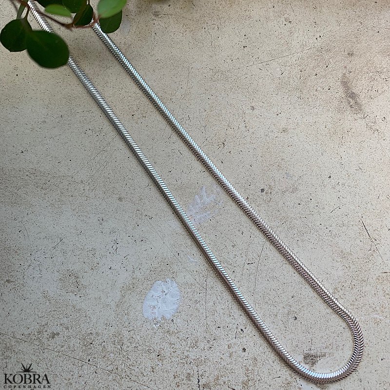 "Reece" 4 mm slange halskæde i sterling sølv