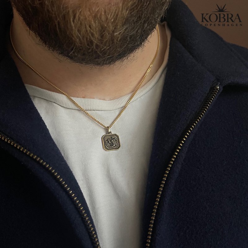 "Icon" 18 karat forgyldt stjernetegnshalskde med panzerkde