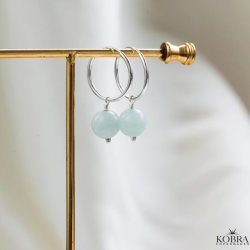 "Poppy" hoops med farvede perler