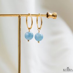 "Poppy" hoops med farvede perler