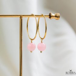 "Poppy" hoops med farvede perler