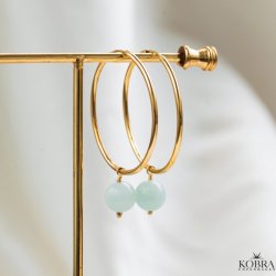 "Poppy" hoops med farvede perler