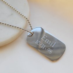 "Benson" dogtag i st�l med gravering