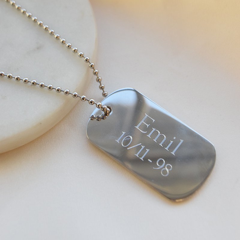 "Benson" dogtag i st�l med gravering