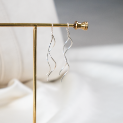 "Curve" �redobber med spiraler i s�lv