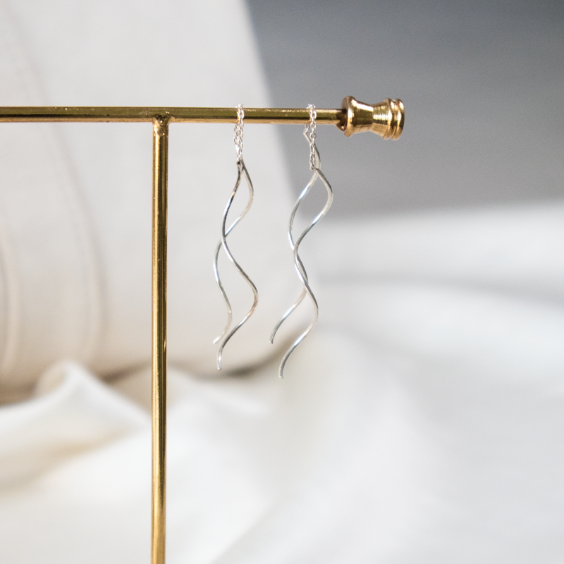 "Curve" �redobber med spiraler i s�lv