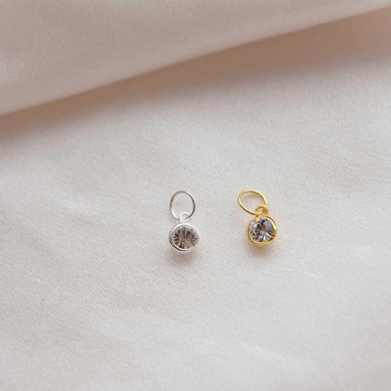 "Color Pop Charm" sterling Silver or 18k Gold Plated