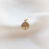 Charm i guld med Livets tr�d-amulett