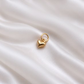 Charm - litet guldhj�rta som h�nge