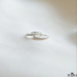 "Vera" Classic zirkonia hoops i slv - Mini, Small eller Medium