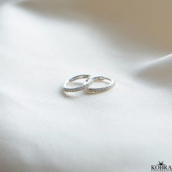 "Vera" Classic zirkonia hoops i slv - Mini, Small eller Medium