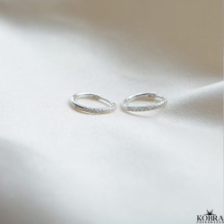 "Vera" Classic zirkonia hoops i slv - Mini, Small eller Medium