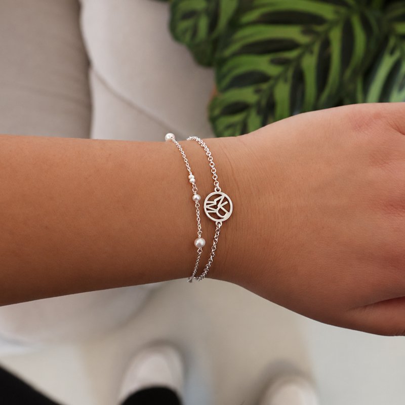 "Close to you" handmade silver bracelet 