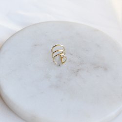 "Cora" earcuff i 18k gullbelagt sterling s�lv