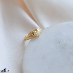 "Esther" Crushed Heart Ring i 18 karat forgyldt