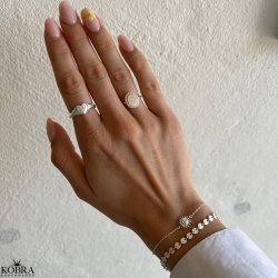 "Esther" Crushed Heart Ring i sterling slv