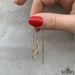 "DNA" twisted earrings in gold
